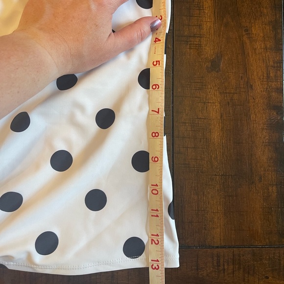 SWIM IN AQUA, Polka Dot Tankini w/ Black Bottom set, size L(12/14) - Picture 7 of 8